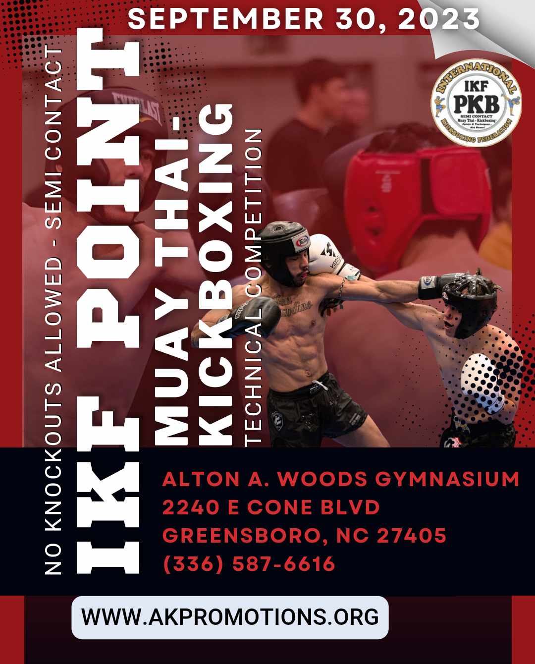 IKF PKB PMT Point Muay Thai/Kickboxing Sparring Greensboro, NC